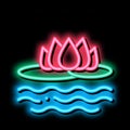 Lotus Nation Thailand Flower neon glow icon illustration