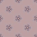 Lotus Ornament. Vector tuscany seamless pattern background. Royalty Free Stock Photo