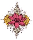Lotus Paisley Henna Design