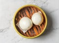 lotus paste bun dumpling served dish isolated on background top view of chinese and thai food Royalty Free Stock Photo