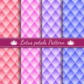 Lotus petals abstract pattern background 4 tone color Royalty Free Stock Photo