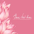 Lotus petals design card