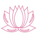 Lotus. The pink flower is a symbol of purity and enlightenment. You can use as a logo, trademark, icon. Suitable for illustrating