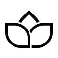 Simple lotus plant vector symbol Royalty Free Stock Photo