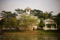 Lotus pond landscape Royalty Free Stock Photo