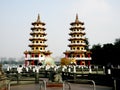 Lotus Pond, Lotus Pond Scenic Area, Dragon Tiger Tower is a temple located in Lotus Lake Royalty Free Stock Photo