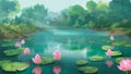 Lotus pond Royalty Free Stock Photo