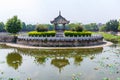 Lotus pool at Jianshui Temple of Confucius, China