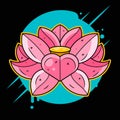 Lotus Printing On T-shirt, Fabric, Mugs And Souvenirs. Rainbow, Acid, Lsd, Dmt, Meditation, Psychedelic, Narcotic, Nature, Flowers