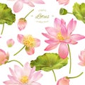Lotus realistic illustration Royalty Free Stock Photo