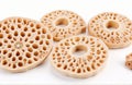 Lotus root, cut out isolated on white background