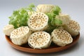 Lotus Root on white background
