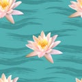 Lotus Seamless pattern Royalty Free Stock Photo