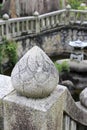 Lotus shaped stone railing