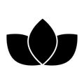 Lotus solid icon. Floral vector illustration isolated on white. Flower glyph style design, designed for web and app. Eps Royalty Free Stock Photo