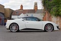 side view of white LOTUS sportscar