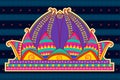 Lotus Temple in Indian art style