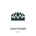 Lotus temple vector icon on white background. Flat vector lotus temple icon symbol sign from modern india collection for mobile Royalty Free Stock Photo