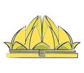 Lotus Temple vector illustration