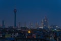 Lotus TV Tower in the night landscape. Colombo Royalty Free Stock Photo