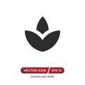 Lotus vector icon in modern design style for web site and mobile app.