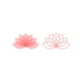 Lotus or water lily blossom pink floral design Royalty Free Stock Photo