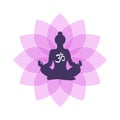 Lotus Yoga Logo vector template Royalty Free Stock Photo
