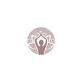 Lotus Yoga pose icon isolated on white background Royalty Free Stock Photo