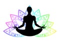 Lotus yoga position Royalty Free Stock Photo