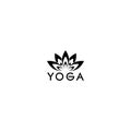 Lotus Yoga sign icon isolated on white background Royalty Free Stock Photo