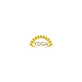 Lotus Yoga sign icon isolated on white background Royalty Free Stock Photo