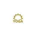 Lotus Yoga sign icon isolated on white background Royalty Free Stock Photo