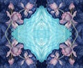 The lotuses. Batik. Decorative composition of flowers, leaves, buds. Use printed materials, signs, items, websites, maps, posters,