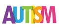 AUTISM colorful typography banner