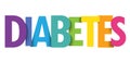 DIABETES colorful typography banner