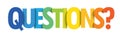 QUESTIONS colorful typography banner