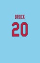 Lou Brock, St. Louis Cardinals Jersey Back