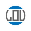 LOU letter logo design on white background. LOU creative initials circle logo concept. LOU letter design