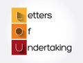 LOU - Letters Of Undertaking acronym, business concept background Royalty Free Stock Photo