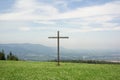 Loucka, Beskid mountains, Czech Republic / Czechia - christian cross and crucifix top of the mountain and hill.