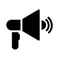 Loud vector glyph flat icon Royalty Free Stock Photo