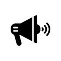 Loud vector glyph flat icon Royalty Free Stock Photo