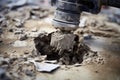 Loud Jackhammer concrete. Generate Ai Royalty Free Stock Photo