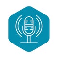 Loud microphone icon, outline style