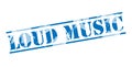 Loud music blue stamp stamp