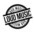 Loud Music rubber stamp