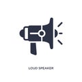 loud speaker facing right icon on white background. Simple element illustration from cinema concept Royalty Free Stock Photo