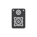 Loud speaker icon vector, filled flat sign, solid pictogram isolated on white. Royalty Free Stock Photo