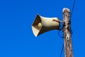 Loud-Speaker Pole Public Blue Royalty Free Stock Photo