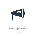 Loud speakers icon vector. Trendy flat loud speakers icon from marketing collection isolated on white background. Vector Royalty Free Stock Photo